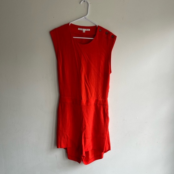 VERONICA BEARD Yadira Orange Romper Size 8 - Picture 5 of 10